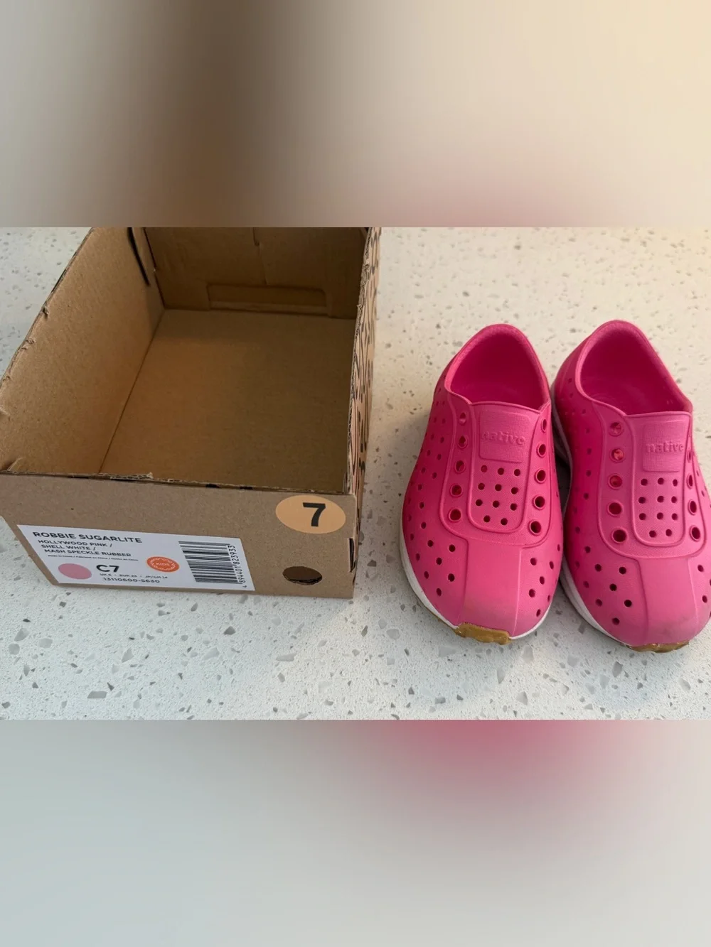Native Robbie Sugarlite Pink Toddler Shoes